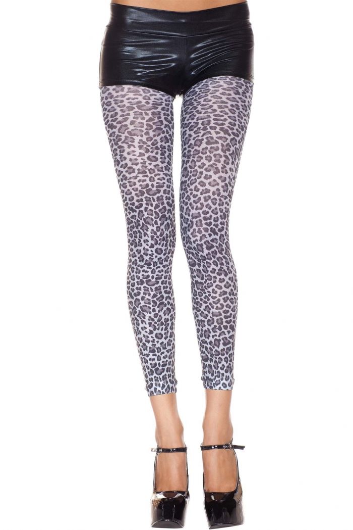 Music Legs Leopard-print-footless-leggings  Footles Panyhose 2018 | Pantyhose Library